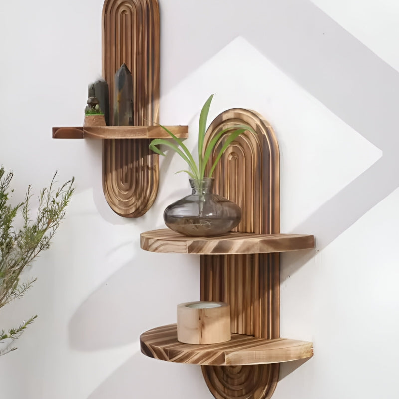 GeoShelf – Geometrisk Væghylde til Mini Planter og Dekorationer