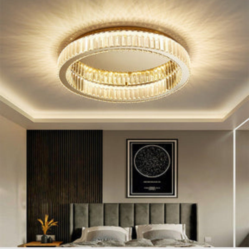 ShineSphere - Rund Krystal LED Loftlampe til Sofistikeret Belysning
