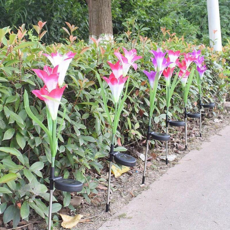 BloomGlow - Solar LED-havebelysning med blomsterdesign til dekorativ udendørs belysning