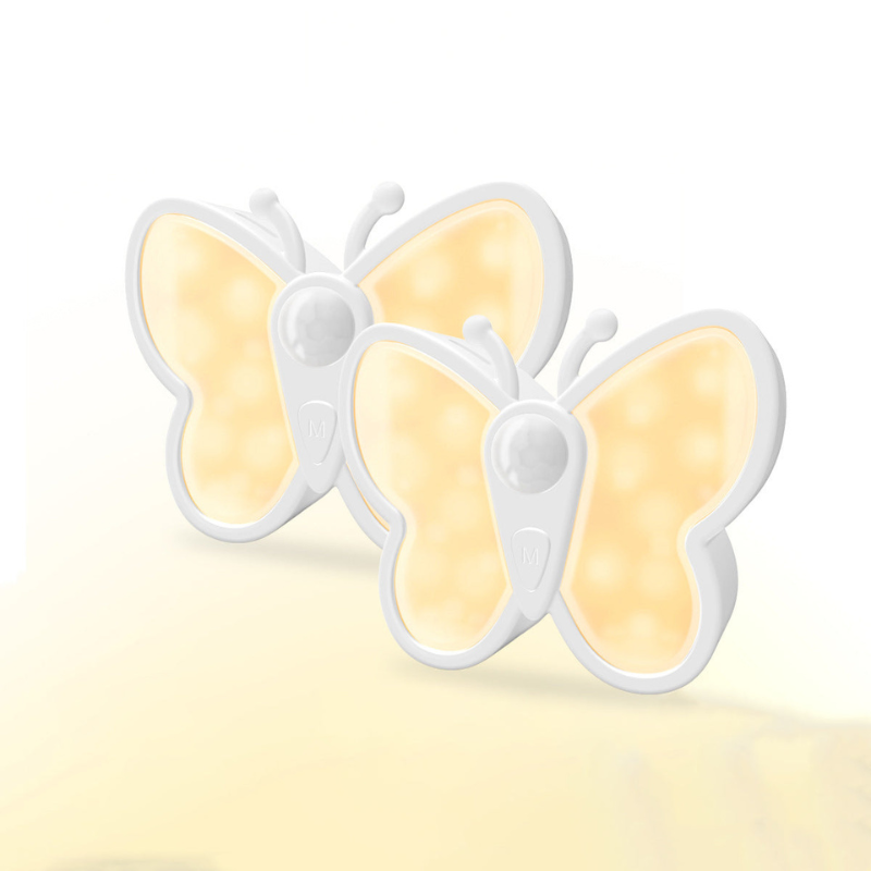 GlowWing – Genopladelig sommerfugl-LED-væglampe med magnetisk design