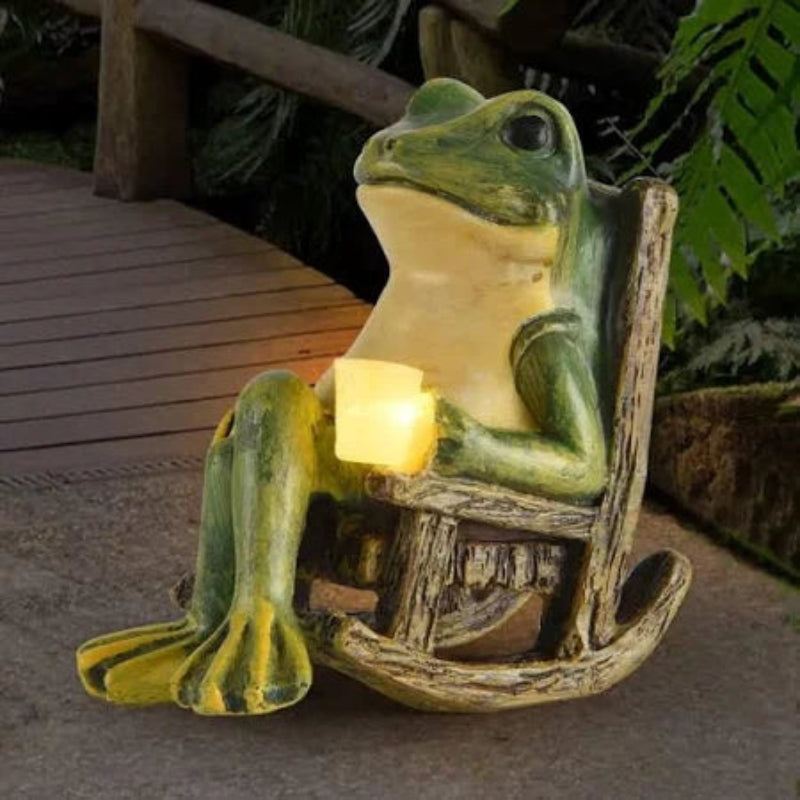 GardenJoy – Mini Frø Statue til Indendørs og Udendørs Dekoration