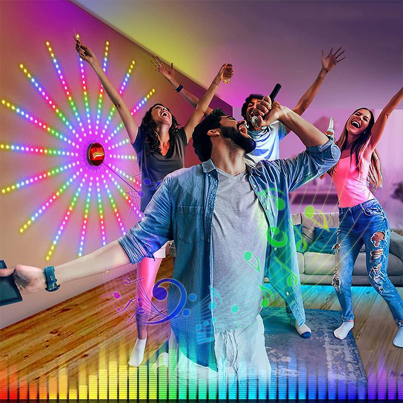 LumiBlaze - Smarte LED vægdekorationslampe med fjernbetjening og DIY-tilstande