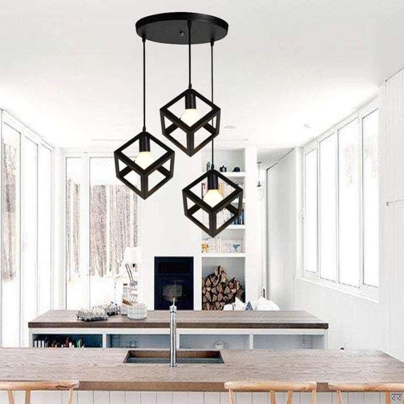 GlowCube - 3 lys kubeformet pendelloftlampe med justerbar højde