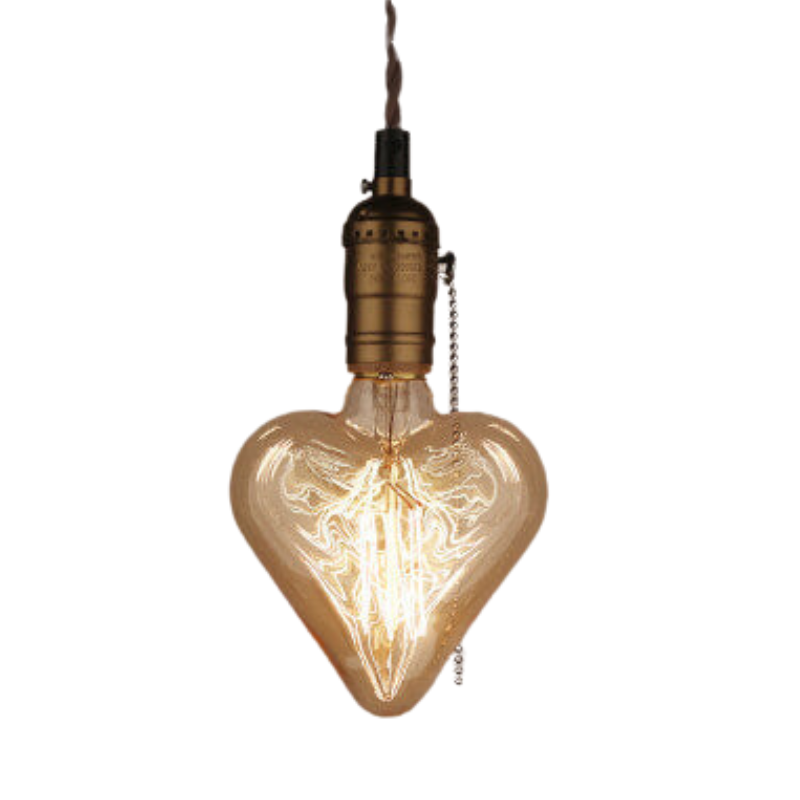 BronzeGlow – Retro pendellampe med unikke pæreformer