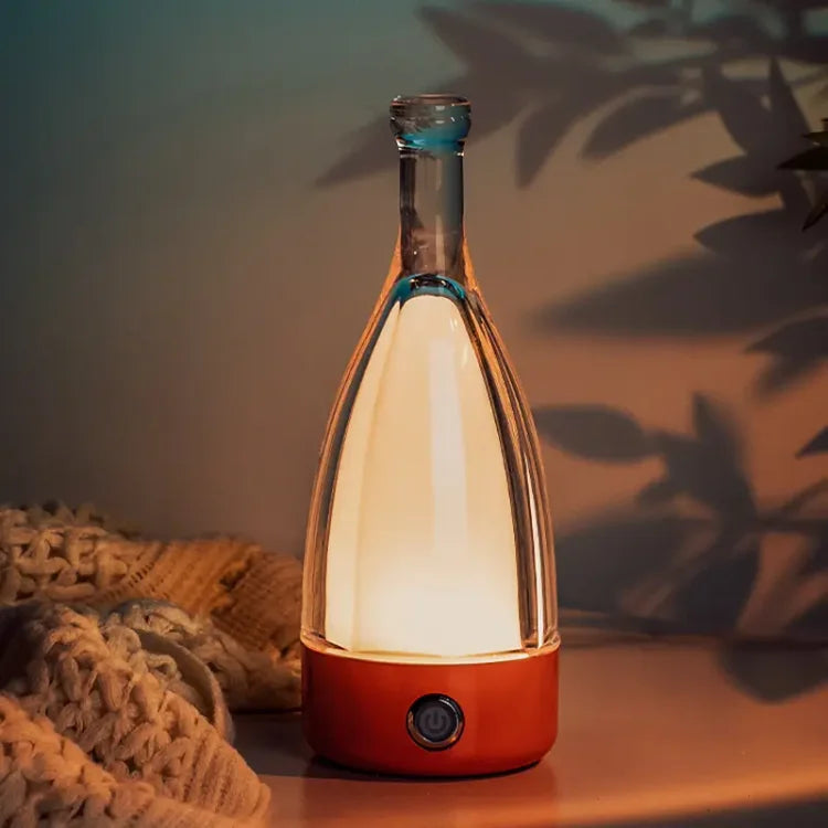 LumiBottle - Berøringskontrol flaskeformet bordlampe med USB-opladning