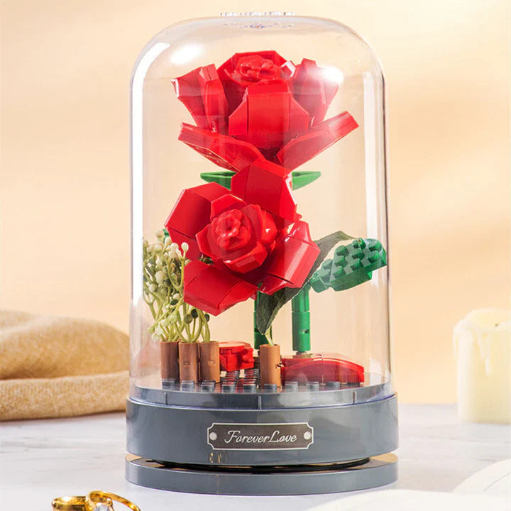 GlassTune - Elegant rosa spilledåse med kreativt display til dekorativ charme i hjemmet