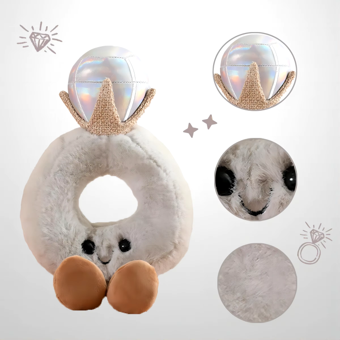 SparkGem – Diamantring i plys til legende dekoration og sjove gaver