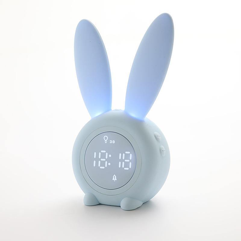 BunnyGlow – Sød Kanin Vækkeur med Blødt Lys og LED Display