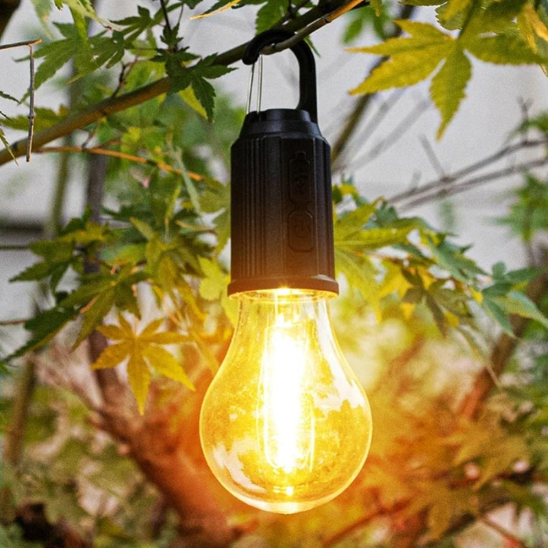 LumeCamp – USB Campinglanterne med Ophængningskrog og Justerbar Lysstyrke