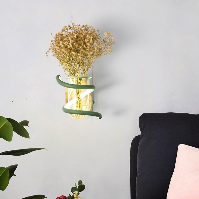 PlantSoul – Moderne væglampe LED med glasholder til planter