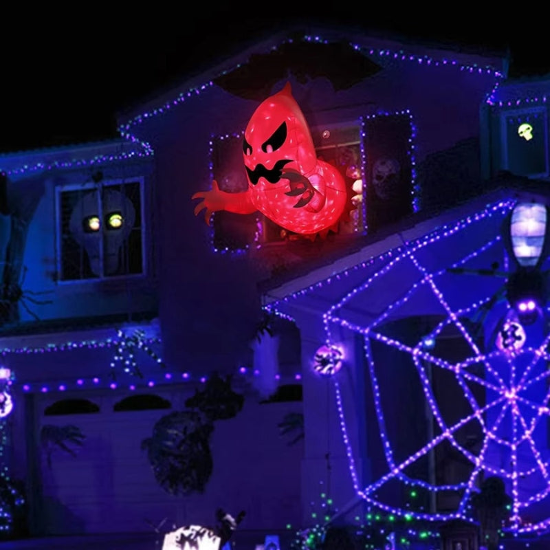 SpectraBoo – Opblaasbar Halloween-geist med Farveskiftende LED-lys