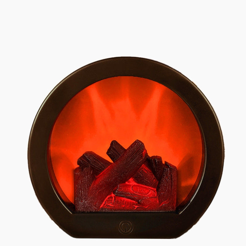 FlameGlow – Moderne LED Bordlampe med Simuleret Flamme