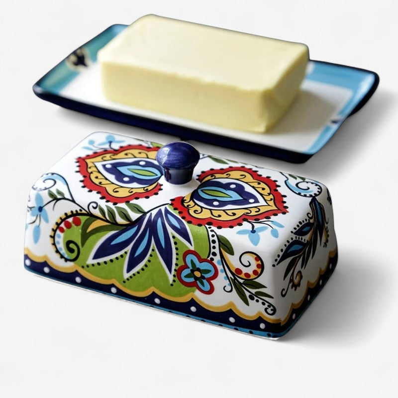 PaletteNest – Håndmalet smørskål med låg