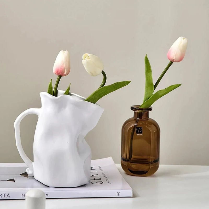 VaseEase – Moderne Minimalistisk Irregulær Keramisk Vase