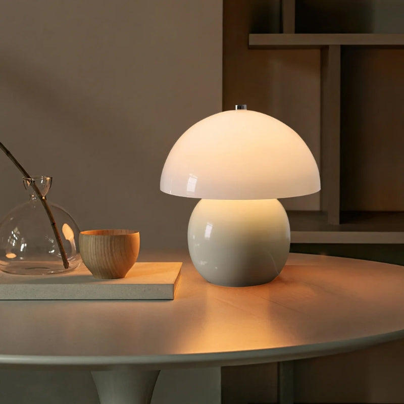 FungiGlow – Keramisk svampebordlampe med USB-opladning