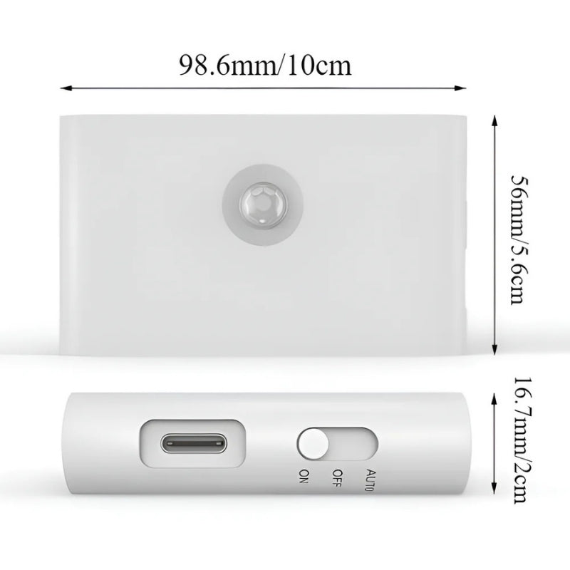 BrightGuard – LED væglampe med bevægelsessensor og 360° dobbeltsidet justerbar glød