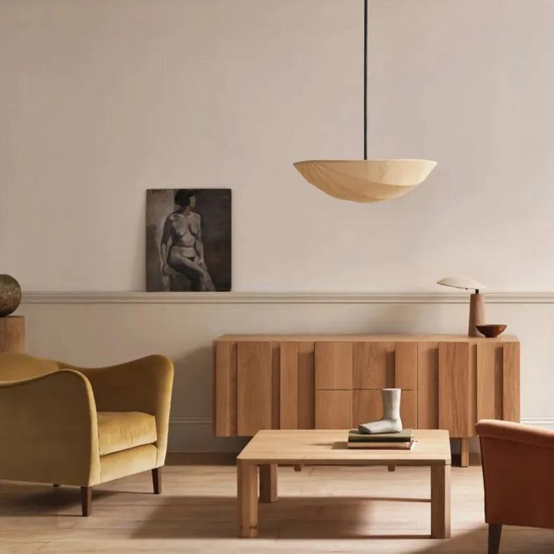 CalmaGlow – Elegant loftslampe med tidløs stil og beroligende belysning