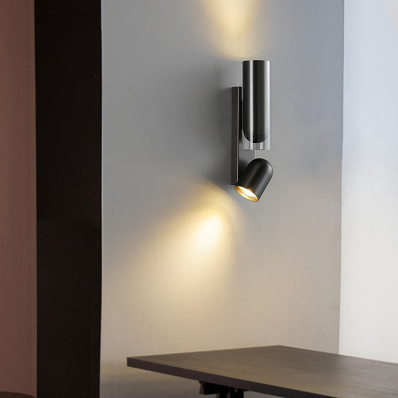 TwinGlow – Minimalistisk Drejbar Cylinder Væglampe