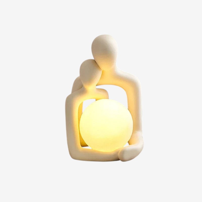 LumaCouple – LED Bordlampe med Par Statue Design