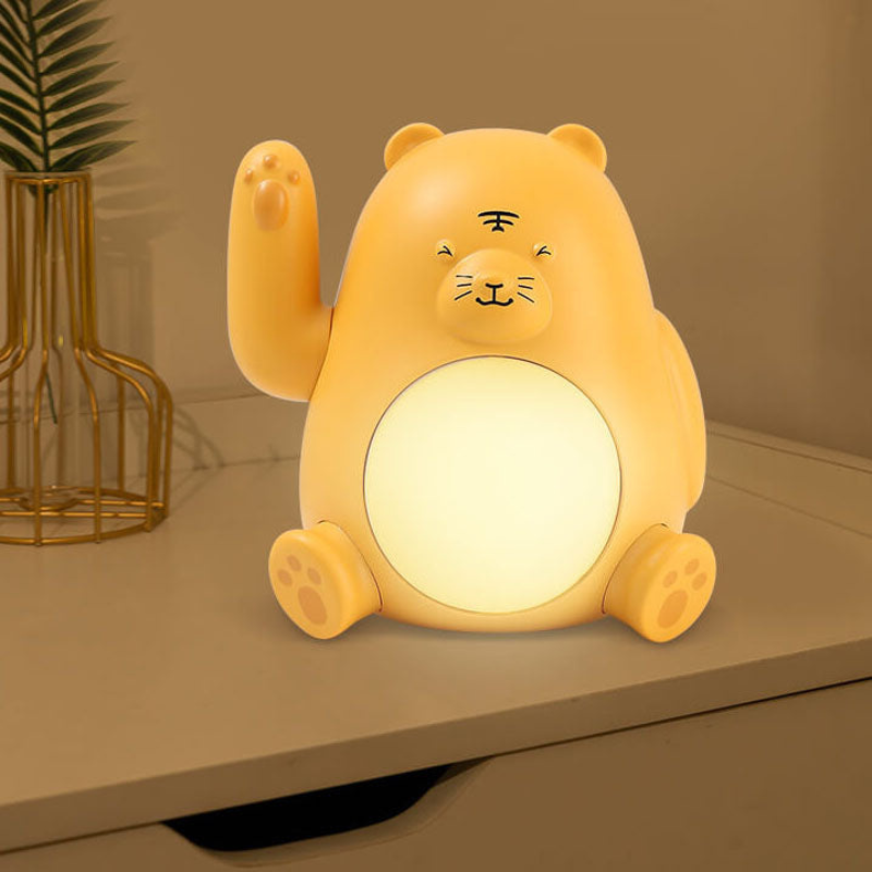 TigerGlow – Silikone USB-genopladelig LED-natlampe