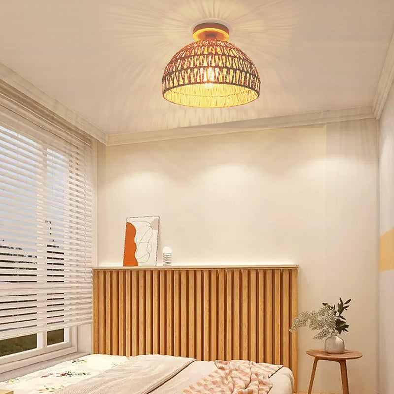 LumiGlow – Traditionel japansk semi-indbygget loftslampe med kuppelform