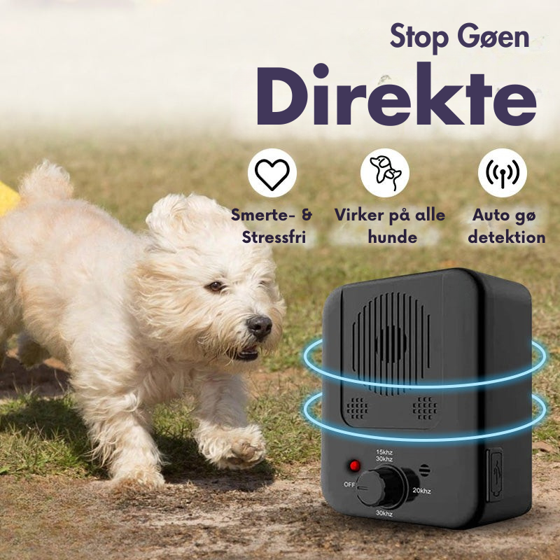 BarkGuard – Vejrbestandig anti bark enhed med justerbare ultralydsniveauer