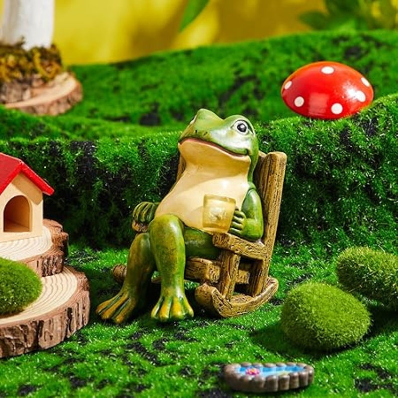 GardenJoy – Mini Frø Statue til Indendørs og Udendørs Dekoration