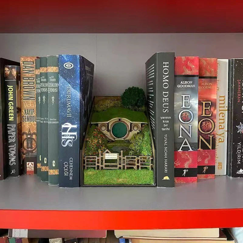 BookCharm – Håndlavede dekorative bogstøtter med mikrolandskabsdesign til bogreoldekoration