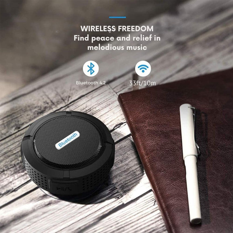 AquaTune – Bærbar Bluetooth-højttaler med sikker sugekop