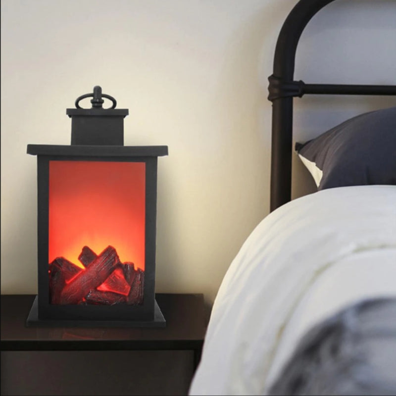 GlowHaven - Flameless Fire Lantern Lamp med realistisk flimrende LED