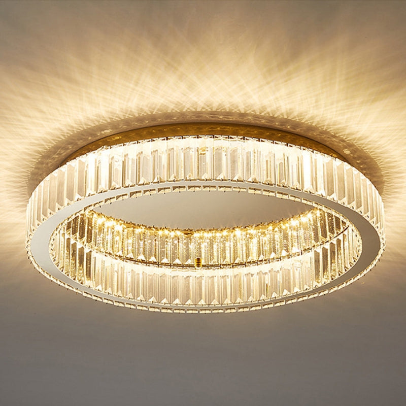 ShineSphere - Rund Krystal LED Loftlampe til Sofistikeret Belysning