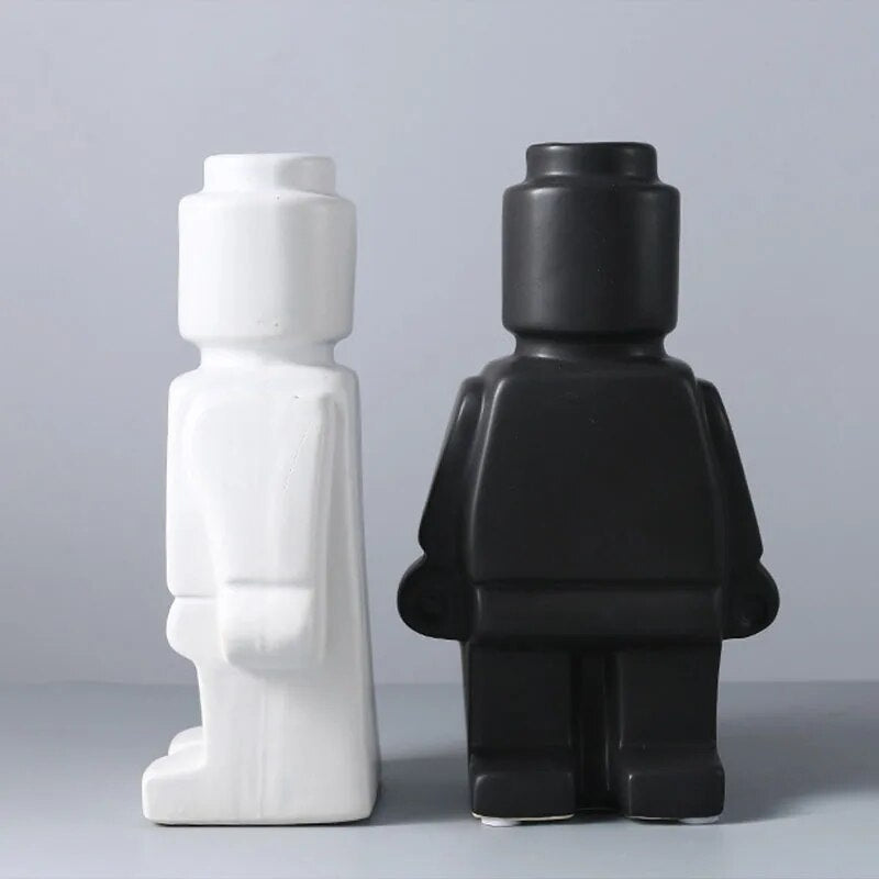 BrickBloom – Legende Resin Lego Kropsvase til Unik Hjemmeindretning