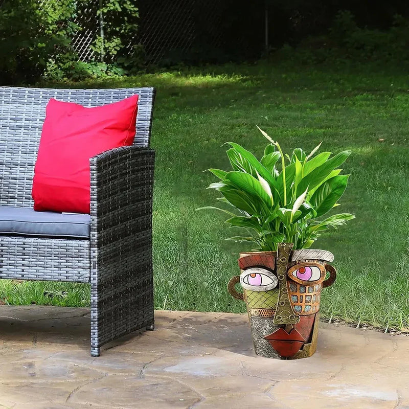 FaceBloom – Abstrakt hoved-blomsterpotte til kunstnerisk plantestyling