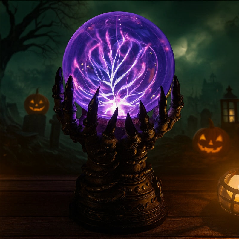 NightSphere – Halloween krystalkuglelampe med gotisk hånddesign