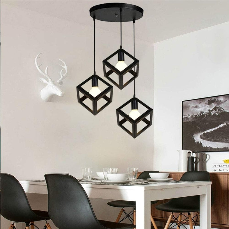 GlowCube - 3 lys kubeformet pendelloftlampe med justerbar højde