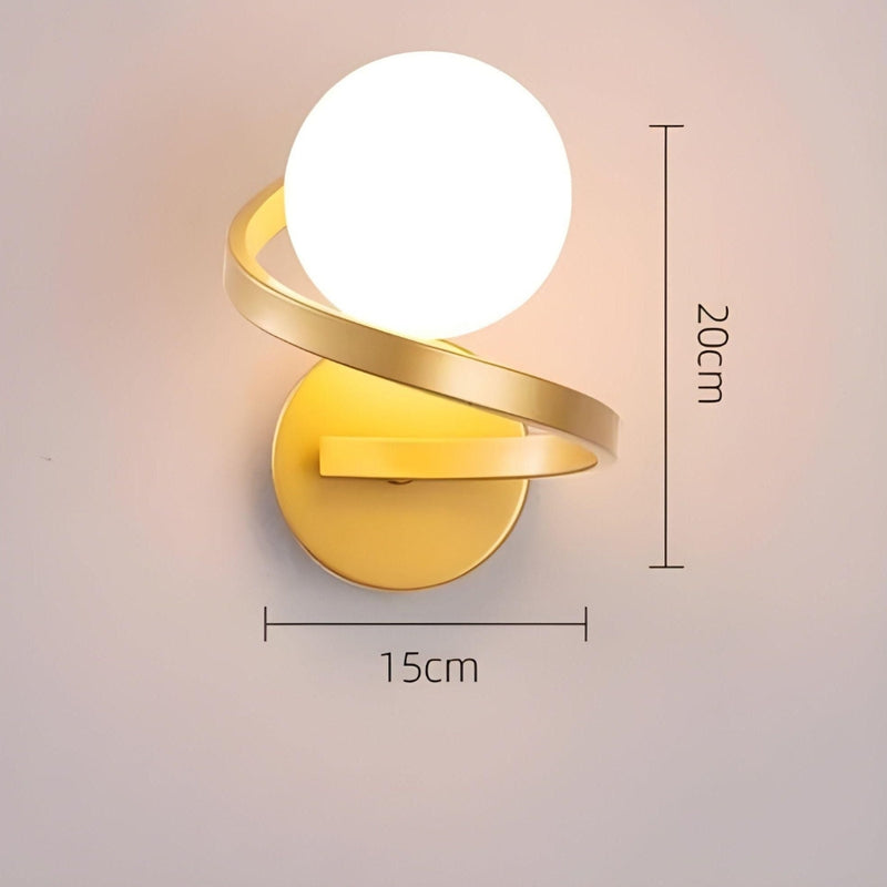 NordicGlow – Spiralvæglampe med moderne LED og stilfuldt spiraldesign til moderne rum