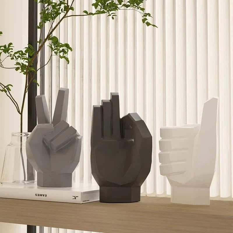 DecoraForm – Geometrisk Håndskulptur i Moderne Abstrakt Design