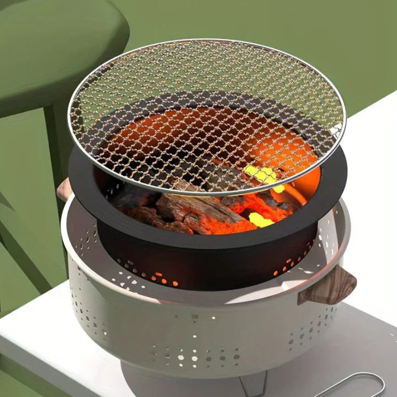 GrillEase – Bærbar kulgrill med røgreducerende design