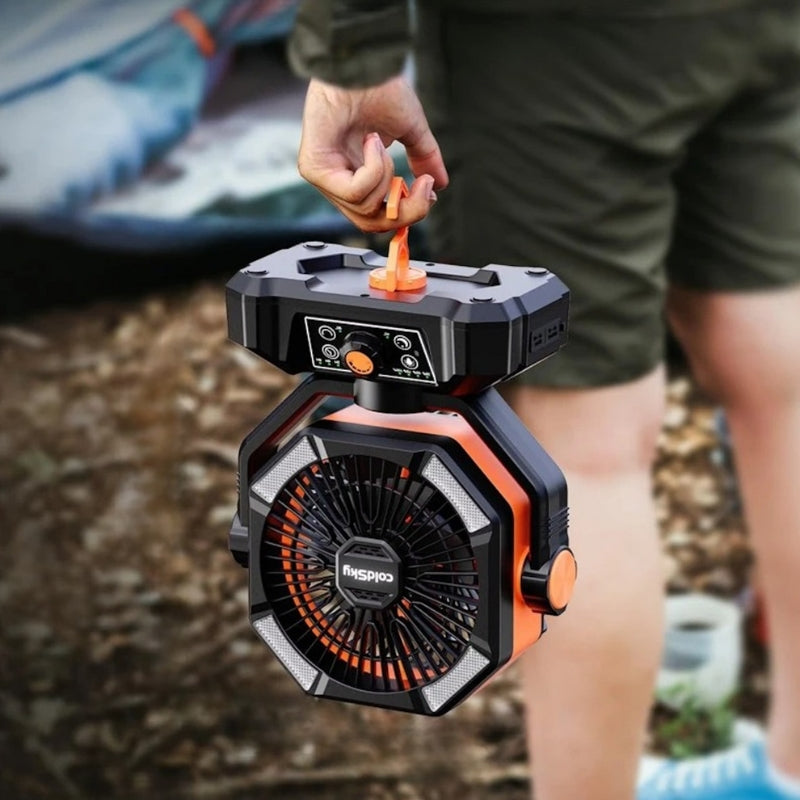 BreezeMaster – Bærbart Design Med Dobbelt Motorventilator Vidt Led Lys