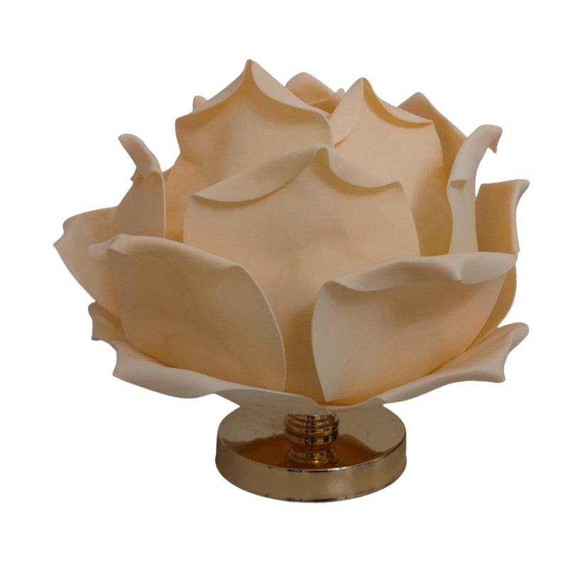 LotusGlow – Blomstrende Lotusformet LED Bordlampe med Lagdelte Blade