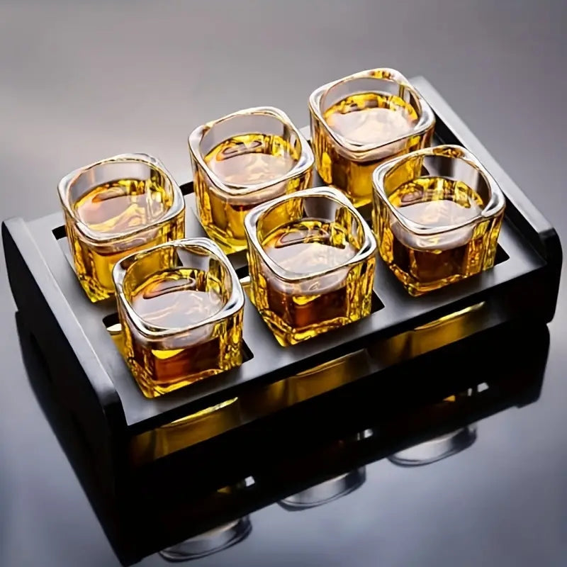SpiriLux – Whiskey Glas Sæt med Ergonomisk Design og Mat Sort Serveringsskål