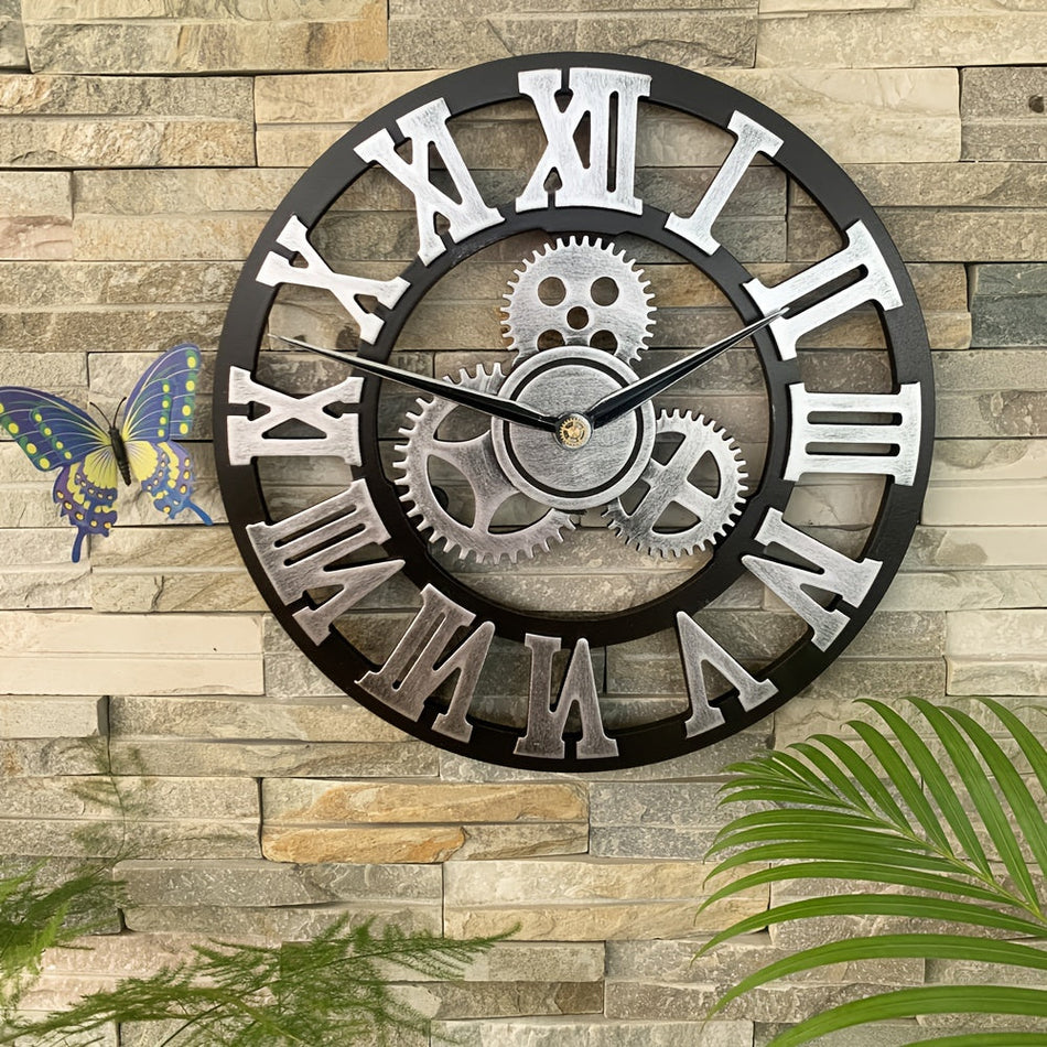 GearLoom – Stille stort vægur med kunstneriske tal og mekanisk design
