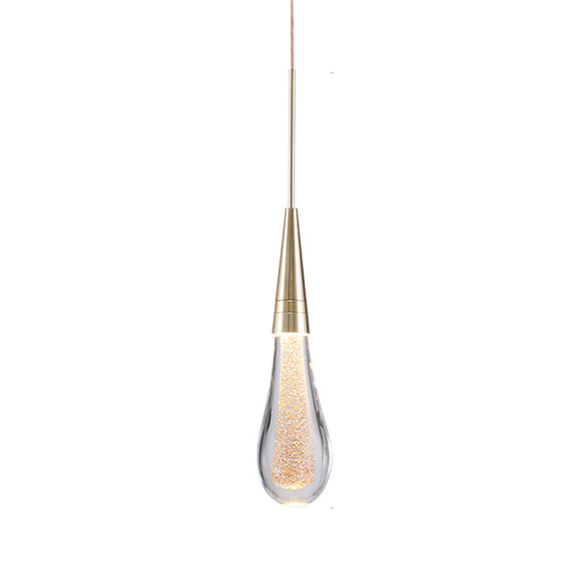 GoldLuxe - Elegant Glass Drop Pendel Light for Luksuriøs Atmosfære