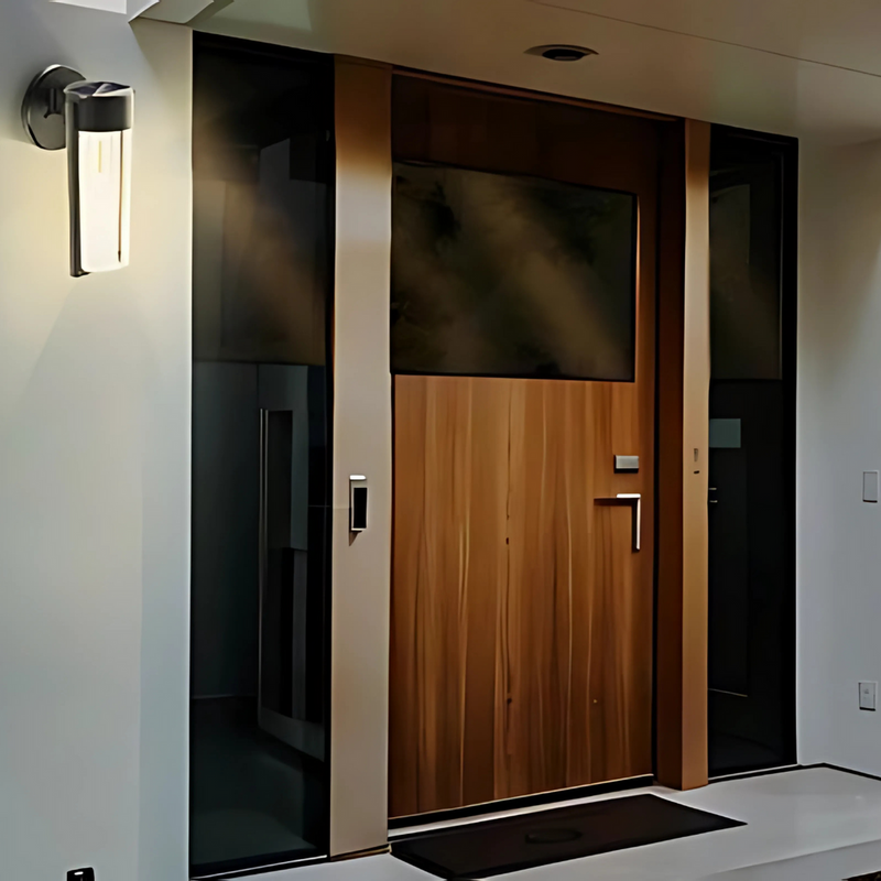 GlowNest - Solcelledrevet Udendørs Væglampe med Moderne Design