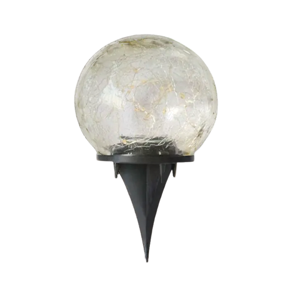 GlowSphere - Stilfuldt Solar-Havelys med Krakeleret Design