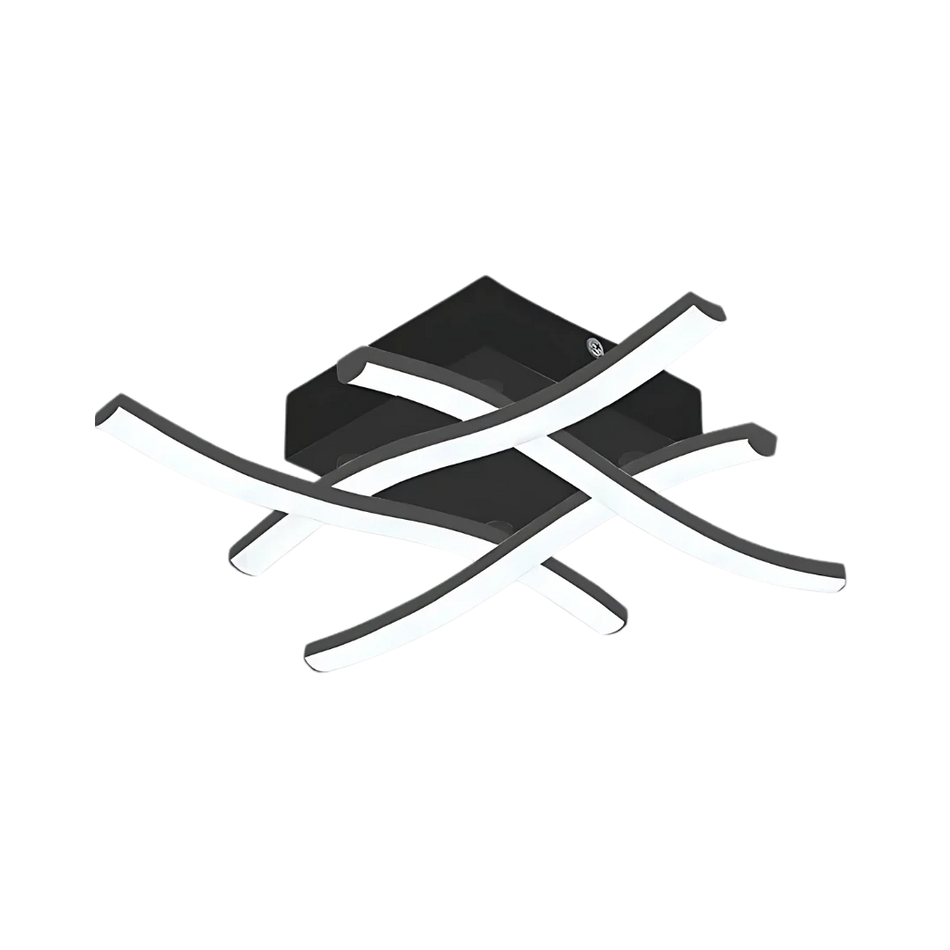 WaveGlow - Loftslampe med flydende buet design og blød trefarvet belysning