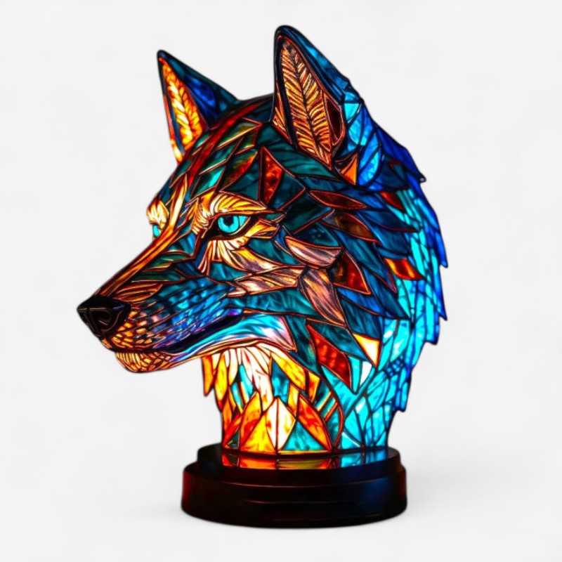 GlowCritter – Bordlampe med dyr og 3D regnbuedesign