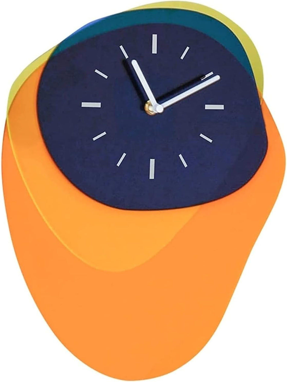 BurstTime – Farverigt kunstnerisk vægur med lydløs gang og legende design i uregelmæssige former