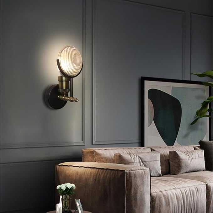 AuraGlow - Industriel væglampe med minimalistisk design til moderne interiør