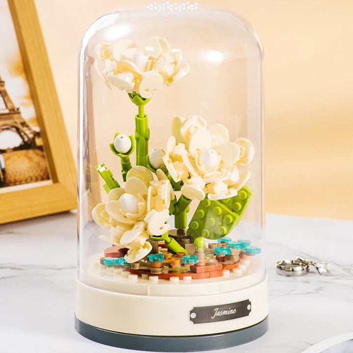 GlassTune - Elegant rosa spilledåse med kreativt display til dekorativ charme i hjemmet